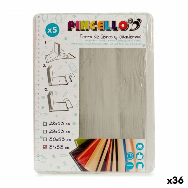 Självhäftande bokomslag Pincello 1805004 1805004 Transparent 1 x 31 x 53 cm (36 antal)-Kontor och Kontorsmaterial, Skol- och utbildningsmaterial-Pincello-peaceofhome.se