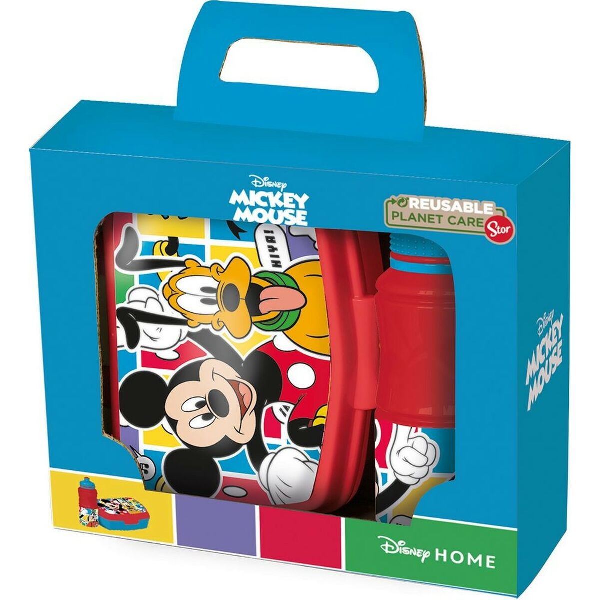 Skål med vattenflaska Mickey Mouse CZ11277 380 ml 17 cm Plast-Kontor och Kontorsmaterial, Skol- och utbildningsmaterial-Mickey Mouse-peaceofhome.se