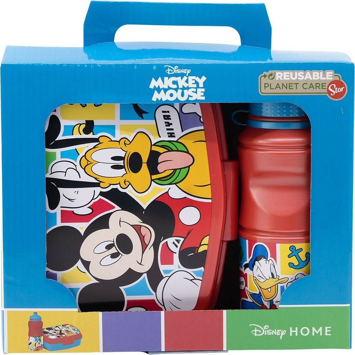 Skål med vattenflaska Mickey Mouse CZ11277 380 ml 17 cm Plast-Kontor och Kontorsmaterial, Skol- och utbildningsmaterial-Mickey Mouse-peaceofhome.se