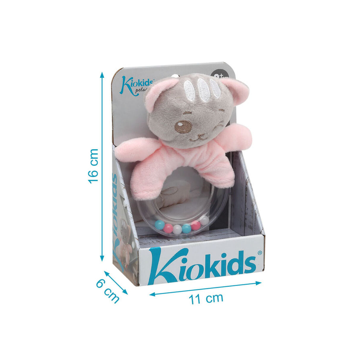 Skallra Katt 18 cm Rosa-Bebis, Leksaker för småbarn-BigBuy Kids-peaceofhome.se