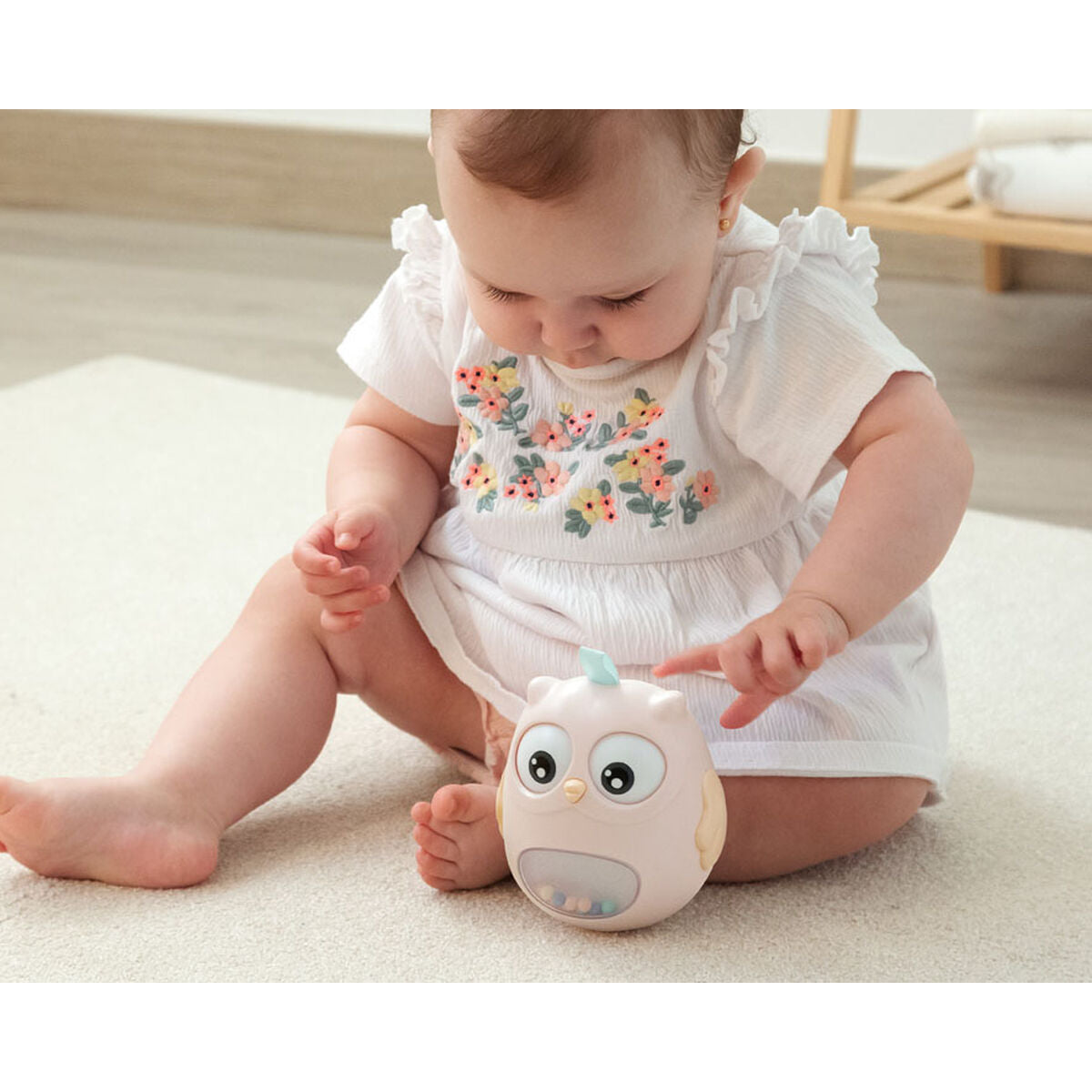 Skallra Uggla Rosa-Bebis, Leksaker för småbarn-BigBuy Kids-peaceofhome.se
