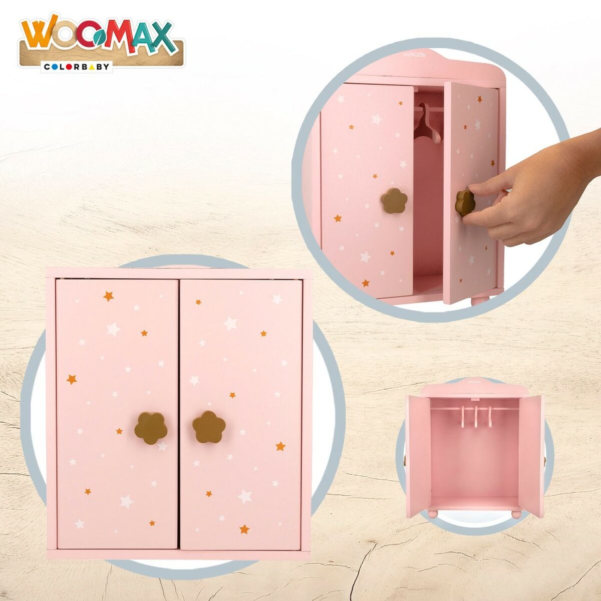 Skåp Woomax Dockor Rosa-Leksaker och spel, Dockor och tillbehör-Woomax-peaceofhome.se