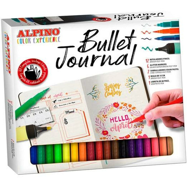 Skolpaket Alpino Bullet Journal Color Experience 22 Delar-Kontor och Kontorsmaterial, Skol- och utbildningsmaterial-Alpino-peaceofhome.se