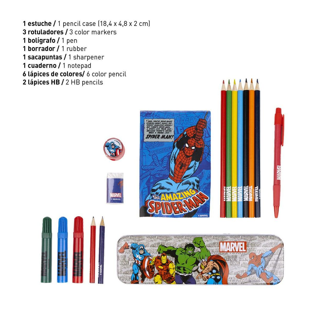 Skolpaket Marvel 16 Delar-Kontor och Kontorsmaterial, Skol- och utbildningsmaterial-Marvel-peaceofhome.se