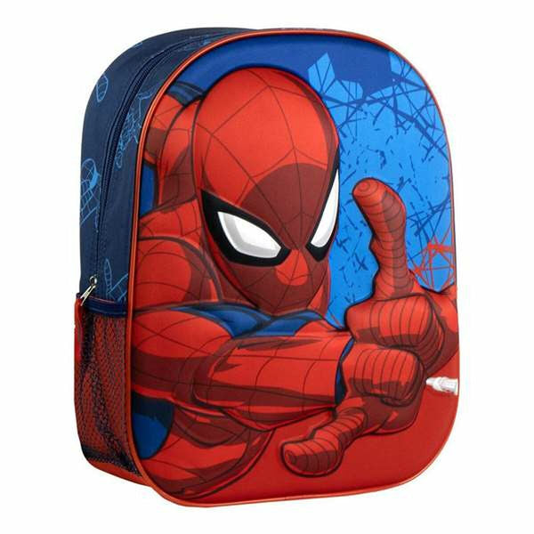 Skolryggsäck 3D Spider-Man Blå 25,0 x 31,0 x 10,0 cm-Kontor och Kontorsmaterial, Skol- och utbildningsmaterial-Spider-Man-peaceofhome.se