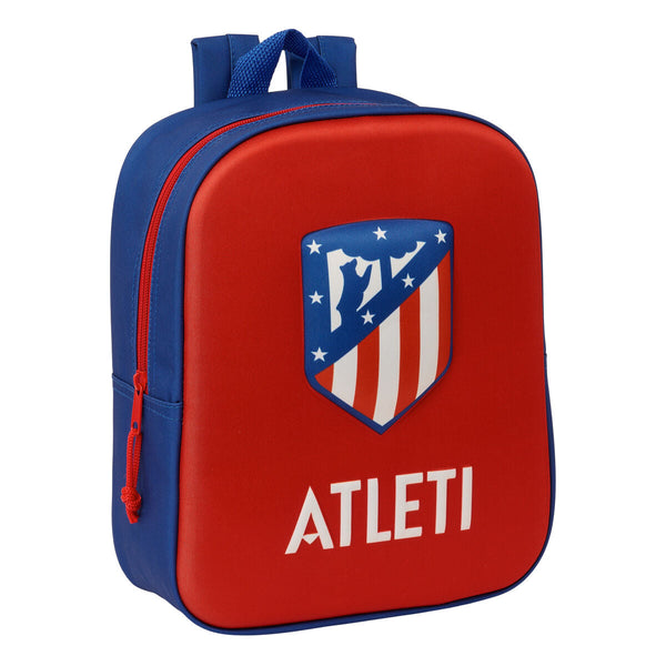 Skolryggsäck Atlético Madrid Röd 22 x 27 x 10 cm 3D-Kontor och Kontorsmaterial, Skol- och utbildningsmaterial-Atlético Madrid-peaceofhome.se