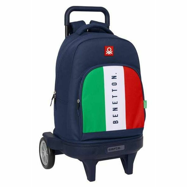 Skolryggsäck Benetton Flag Marinblå 33 x 45 x 22 cm-Kontor och Kontorsmaterial, Skol- och utbildningsmaterial-Benetton-peaceofhome.se