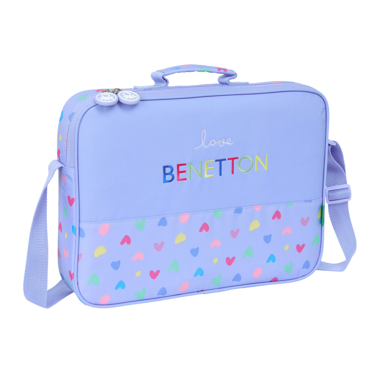 Skolryggsäck Benetton Lila Lila 38 x 28 x 6 cm-Kontor och Kontorsmaterial, Skol- och utbildningsmaterial-Benetton-peaceofhome.se