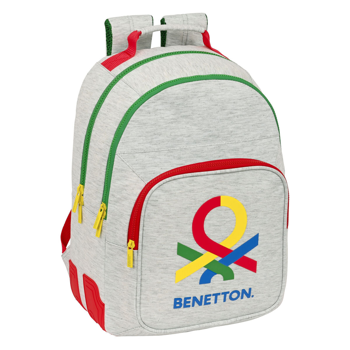 Skolryggsäck Benetton Pop Grå (32 x 42 x 15 cm)-Kontor och Kontorsmaterial, Skol- och utbildningsmaterial-Benetton-peaceofhome.se