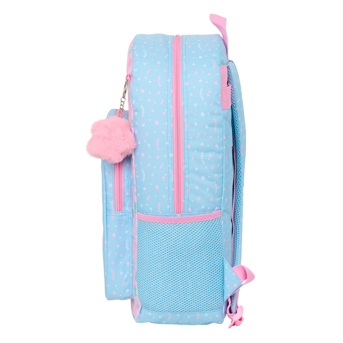 Skolryggsäck BlackFit8 Smile Blå Rosa 30 x 46 x 14 cm-Kontor och Kontorsmaterial, Skol- och utbildningsmaterial-BlackFit8-peaceofhome.se