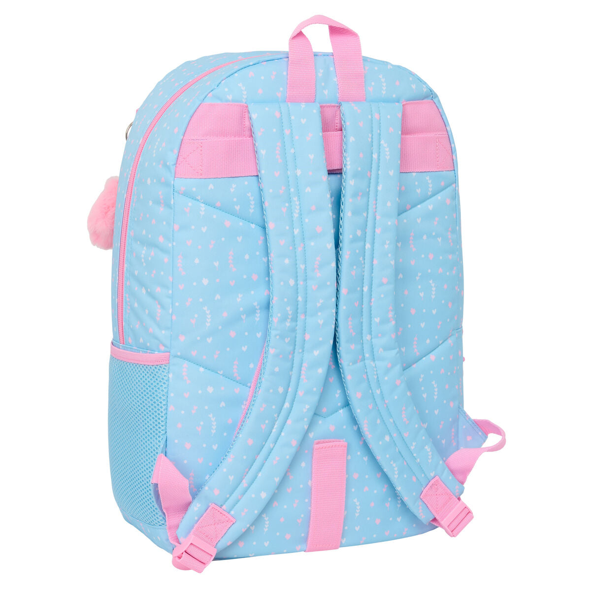 Skolryggsäck BlackFit8 Smile Blå Rosa 30 x 46 x 14 cm-Kontor och Kontorsmaterial, Skol- och utbildningsmaterial-BlackFit8-peaceofhome.se