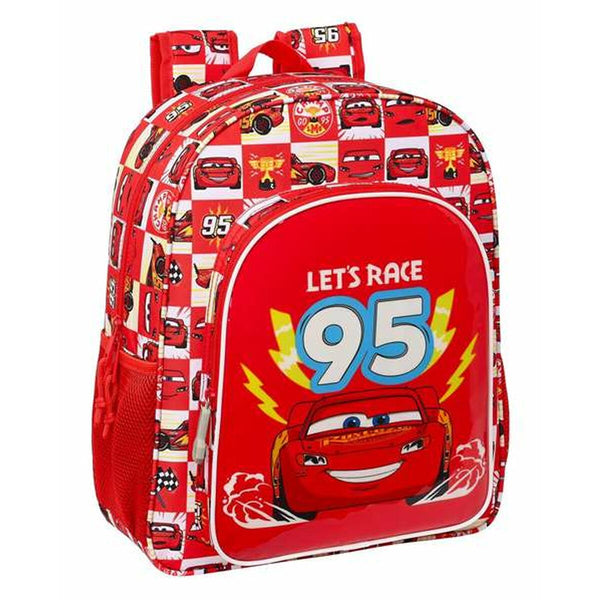 Skolryggsäck Cars Let's Race Röd 32 x 38 x 12 cm-Kontor och Kontorsmaterial, Skol- och utbildningsmaterial-Cars-peaceofhome.se
