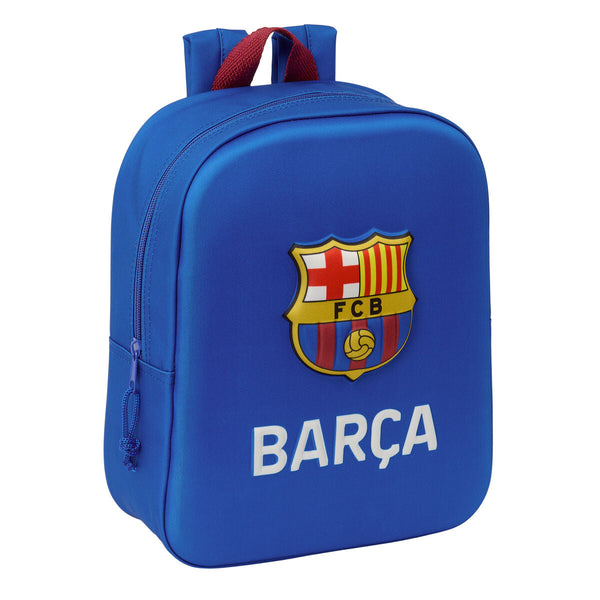 Skolryggsäck F.C. Barcelona Marinblå 22 x 27 x 10 cm 3D-Kontor och Kontorsmaterial, Skol- och utbildningsmaterial-F.C. Barcelona-peaceofhome.se