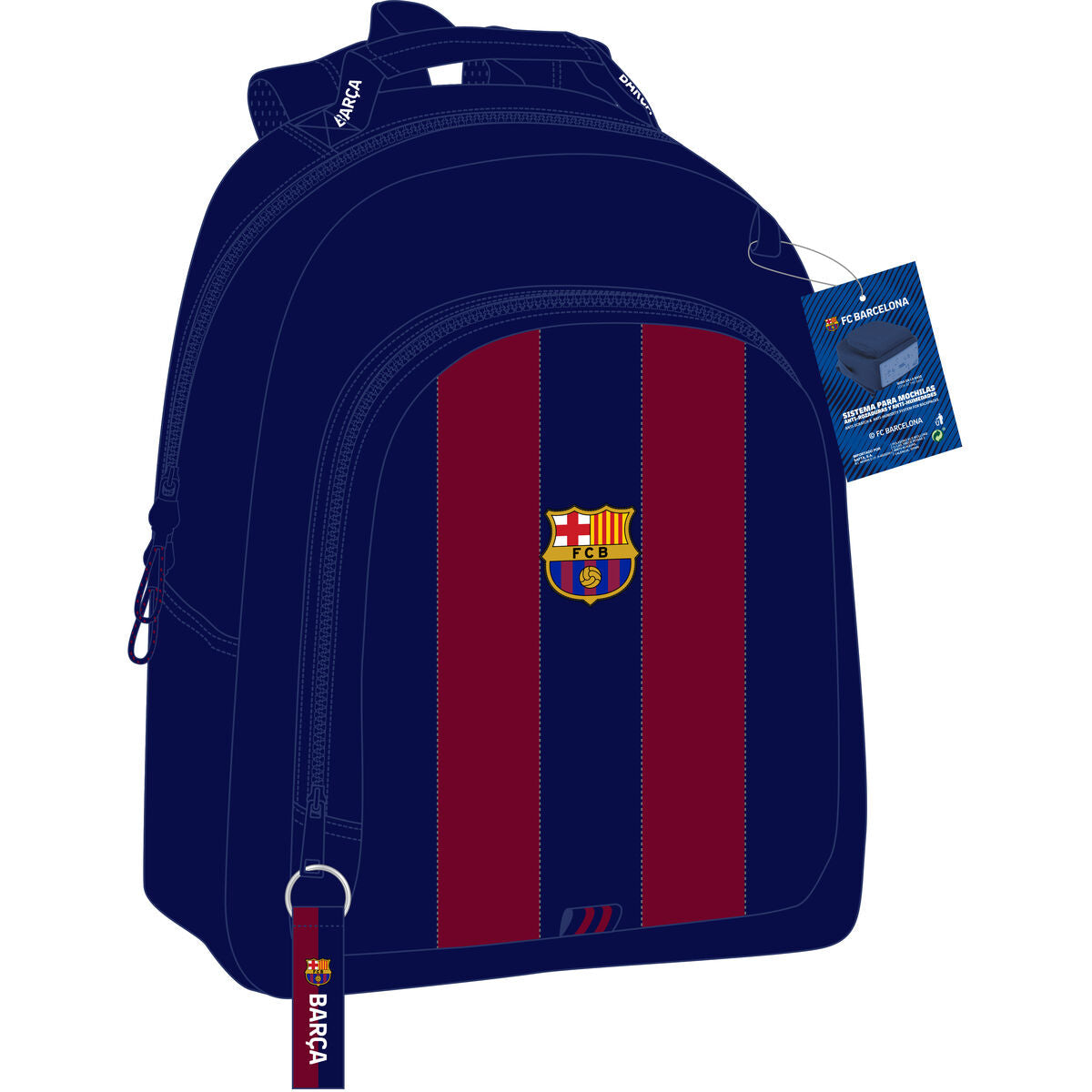 Skolryggsäck F.C. Barcelona Röd Marinblå 32 x 42 x 15 cm-Kontor och Kontorsmaterial, Skol- och utbildningsmaterial-F.C. Barcelona-peaceofhome.se