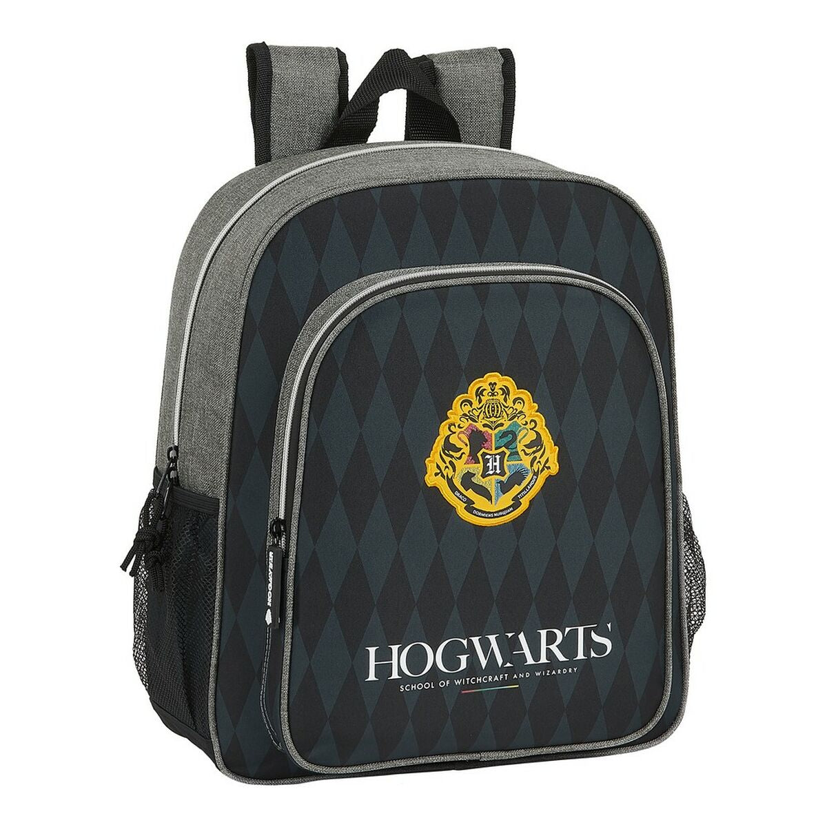 Skolryggsäck Hogwarts Harry Potter Hogwarts Svart Grå 12 L-Kontor och Kontorsmaterial, Skol- och utbildningsmaterial-Harry Potter-peaceofhome.se