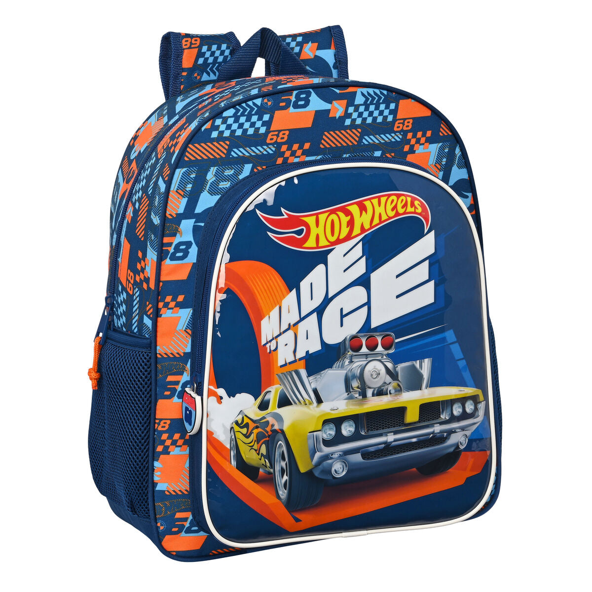 Skolryggsäck Hot Wheels Speed club Orange Marinblå (32 x 38 x 12 cm)-Kontor och Kontorsmaterial, Skol- och utbildningsmaterial-Hot Wheels-peaceofhome.se