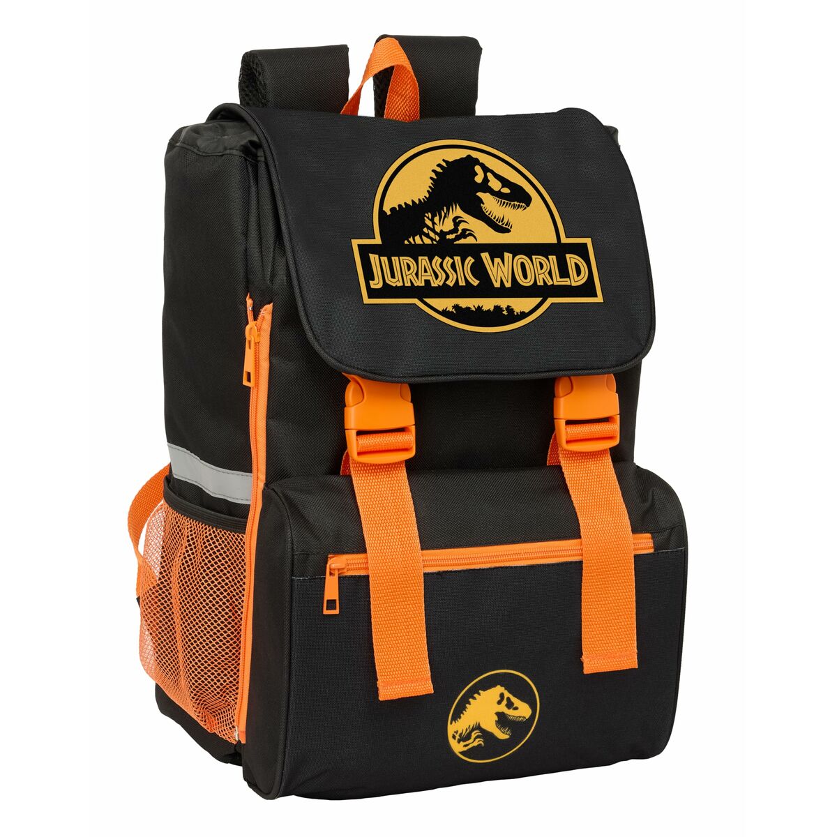 Skolryggsäck Jurassic World Svart 18,5 x 41 x 15 cm-Kontor och Kontorsmaterial, Skol- och utbildningsmaterial-Jurassic World-peaceofhome.se