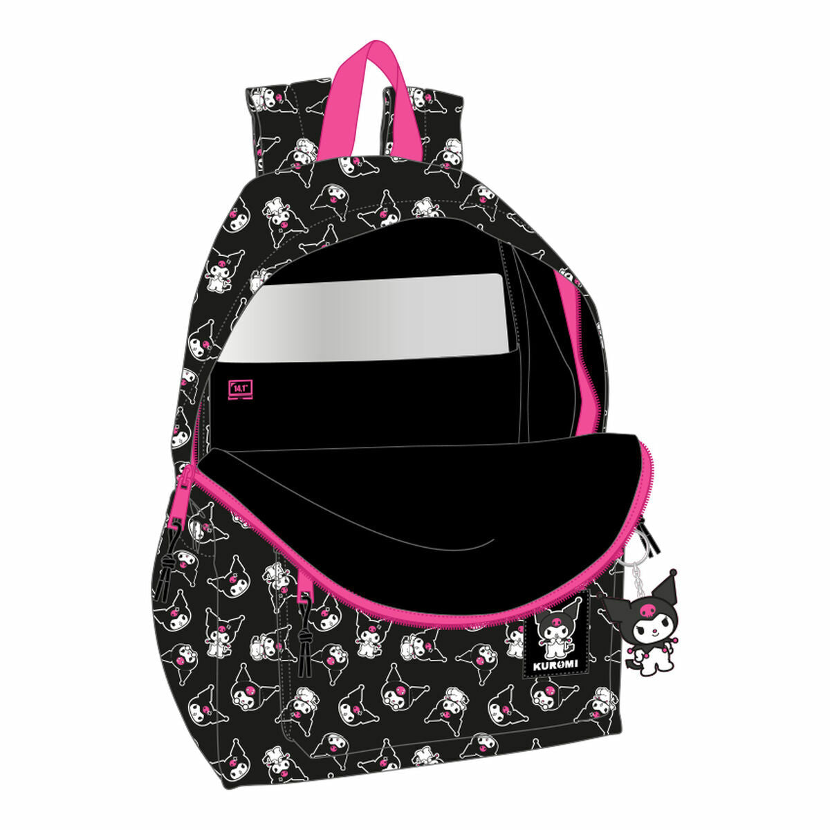 Skolryggsäck Kuromi 31 x 43 x 13 cm-Kontor och Kontorsmaterial, Skol- och utbildningsmaterial-Kuromi-peaceofhome.se