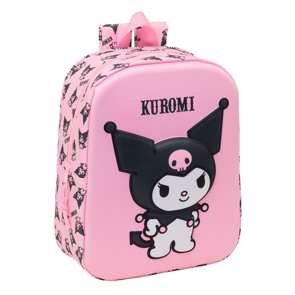Skolryggsäck Kuromi Rosa 22 x 27 x 10 cm-Kontor och Kontorsmaterial, Skol- och utbildningsmaterial-Kuromi-peaceofhome.se