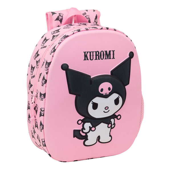 Skolryggsäck Kuromi Rosa 27 x 33 x 10 cm-Kontor och Kontorsmaterial, Skol- och utbildningsmaterial-Kuromi-peaceofhome.se