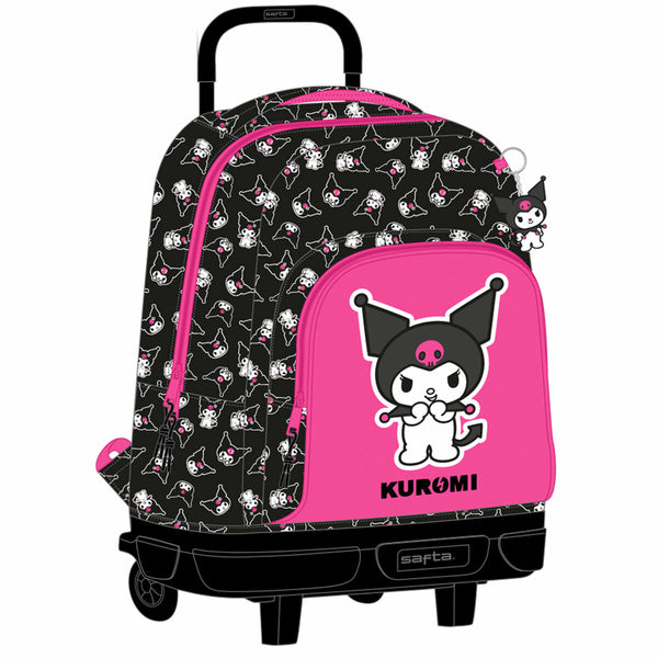Skolryggsäck Kuromi Svart Fuchsia 33 x 45 x 22 cm-Kontor och Kontorsmaterial, Skol- och utbildningsmaterial-Kuromi-peaceofhome.se