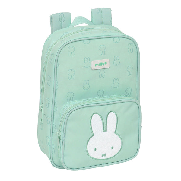 Skolryggsäck Miffy Menta Mint 20 x 28 x 8 cm-Kontor och Kontorsmaterial, Skol- och utbildningsmaterial-Miffy-peaceofhome.se