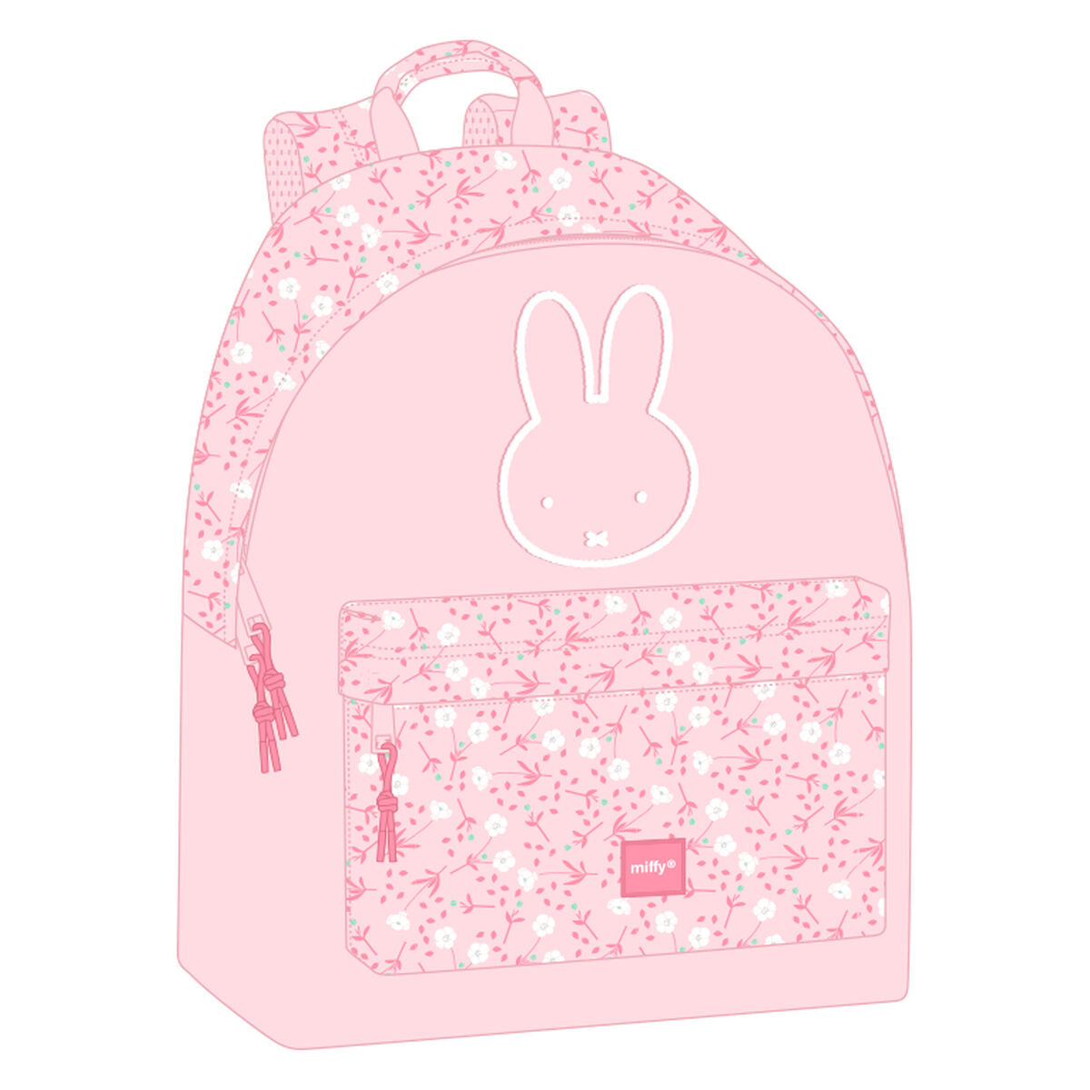 Skolryggsäck Miffy miffy 31 x 41 x 16 cm-Kontor och Kontorsmaterial, Skol- och utbildningsmaterial-Miffy-peaceofhome.se