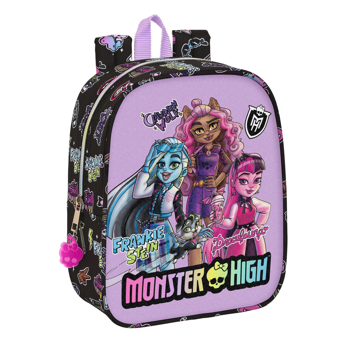 Skolryggsäck Monster High Creep Svart 22 x 27 x 10 cm-Kontor och Kontorsmaterial, Skol- och utbildningsmaterial-Monster High-peaceofhome.se