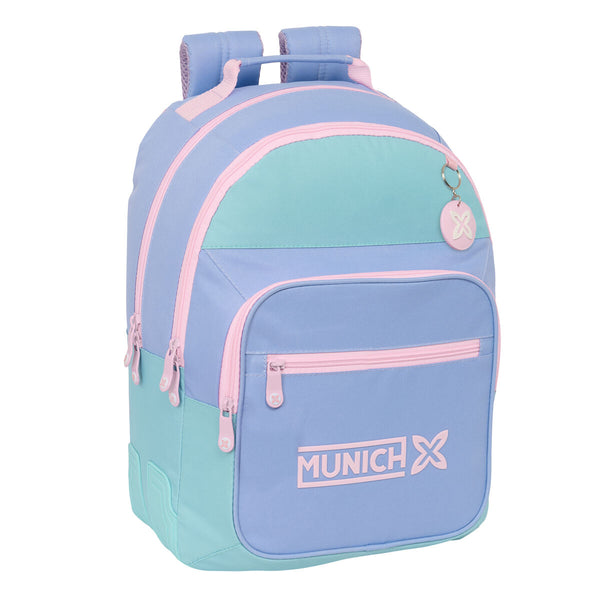 Skolryggsäck Munich Mellow Blå Rosa Celeste 32 x 42 x 15 cm-Kontor och Kontorsmaterial, Skol- och utbildningsmaterial-Munich-peaceofhome.se