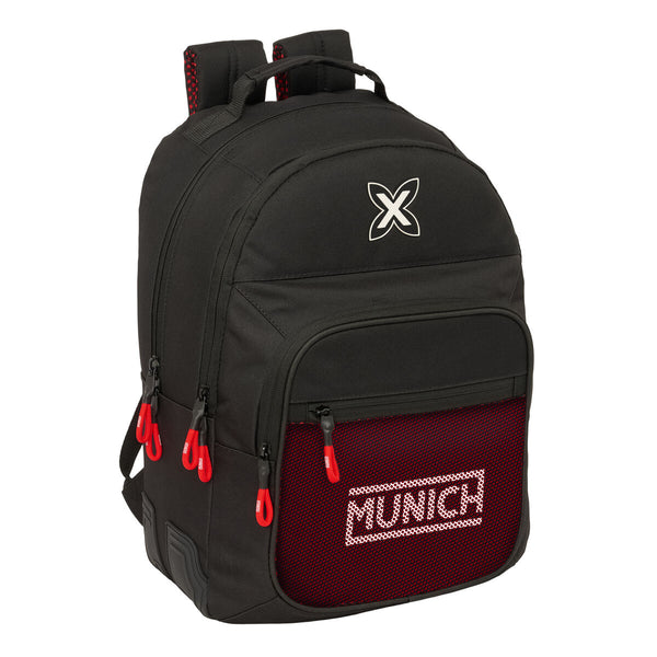 Skolryggsäck Munich Vulcan Svart 32 x 42 x 15 cm-Kontor och Kontorsmaterial, Skol- och utbildningsmaterial-Munich-peaceofhome.se