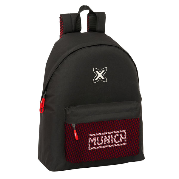 Skolryggsäck Munich Vulcan Svart 33 x 42 x 15 cm-Kontor och Kontorsmaterial, Skol- och utbildningsmaterial-Munich-peaceofhome.se