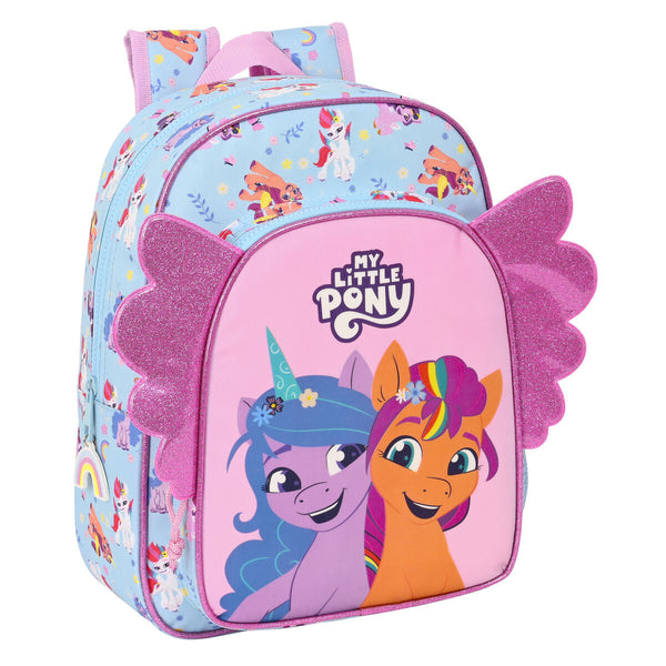 Skolryggsäck My Little Pony Wild & free 26 x 34 x 11 cm Blå Rosa-Kontor och Kontorsmaterial, Skol- och utbildningsmaterial-My Little Pony-peaceofhome.se