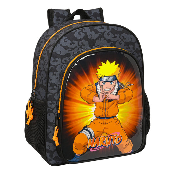Skolryggsäck Naruto Svart Orange 32 X 38 X 12 cm-Kontor och Kontorsmaterial, Skol- och utbildningsmaterial-Naruto-peaceofhome.se