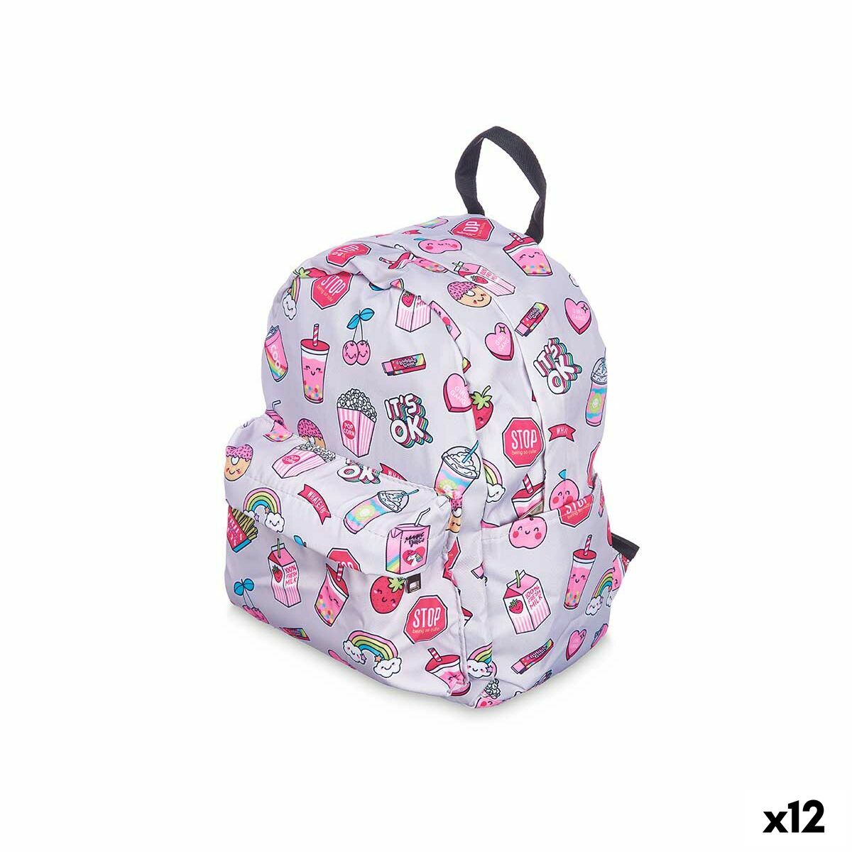 Skolryggsäck Pincello 585 585 Multicolour 28 x 12 x 22 cm 22 x 28 x 12 cm Regnbåge (12 antal)-Kontor och Kontorsmaterial, Skol- och utbildningsmaterial-Pincello-peaceofhome.se