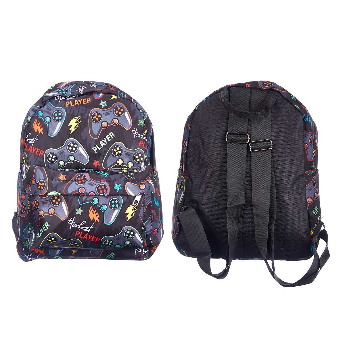 Skolryggsäck Pincello 590 Games Multicolour 28 x 12 x 22 cm 22 x 28 x 12 cm (12 antal)-Kontor och Kontorsmaterial, Skol- och utbildningsmaterial-Pincello-peaceofhome.se