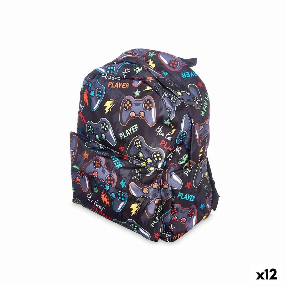 Skolryggsäck Pincello 590 Games Multicolour 28 x 12 x 22 cm 22 x 28 x 12 cm (12 antal)-Kontor och Kontorsmaterial, Skol- och utbildningsmaterial-Pincello-peaceofhome.se