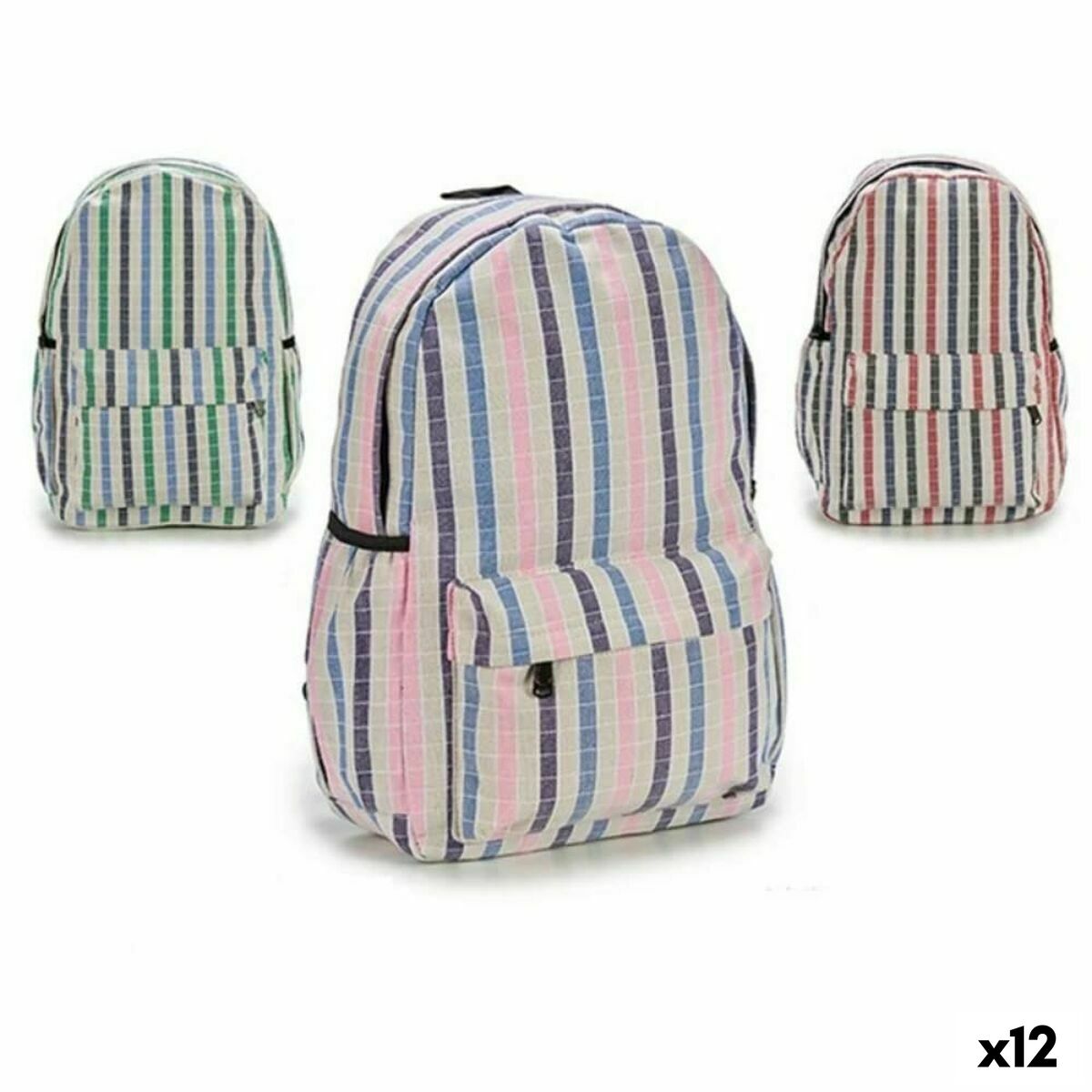 Skolryggsäck Pincello AR1903643 AR1903643 Multicolour 13 x 45 x 31 cm 31 x 45 x 13 cm Ränder (12 antal)-Kontor och Kontorsmaterial, Skol- och utbildningsmaterial-Pincello-peaceofhome.se