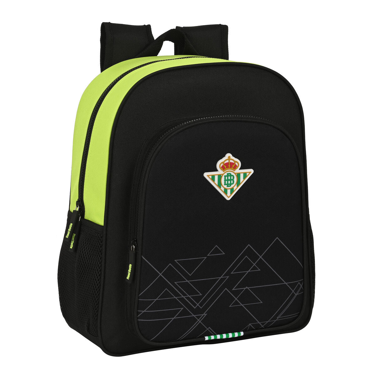 Skolryggsäck Real Betis Balompié 32 x 38 x 12 cm Svart Lime