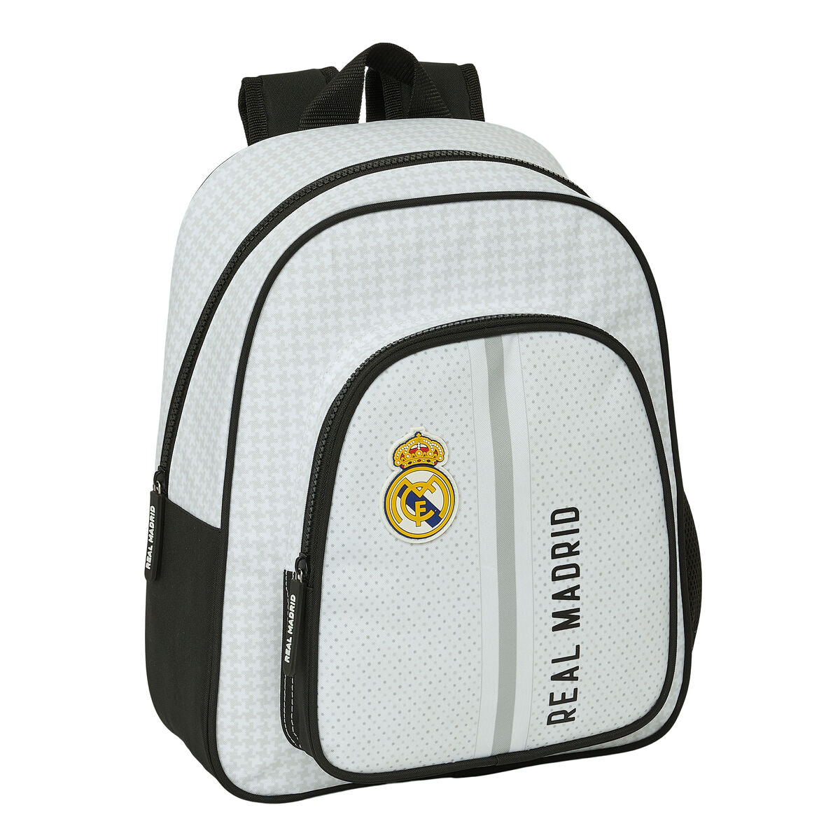 Skolryggsäck Real Madrid C.F. 24/25 Vit Grå 28 x 34 x 10 cm-Kontor och Kontorsmaterial, Skol- och utbildningsmaterial-Real Madrid C.F.-peaceofhome.se