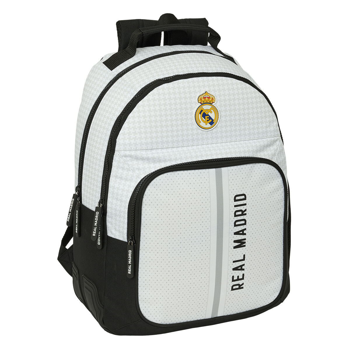 Skolryggsäck Real Madrid C.F. 24/25 Vit Grå 32 x 42 x 15 cm-Kontor och Kontorsmaterial, Skol- och utbildningsmaterial-Real Madrid C.F.-peaceofhome.se