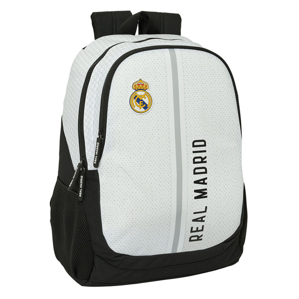 Skolryggsäck Real Madrid C.F. 24/25 Vit Grå 32 x 44 x 16 cm-Kontor och Kontorsmaterial, Skol- och utbildningsmaterial-Real Madrid C.F.-peaceofhome.se