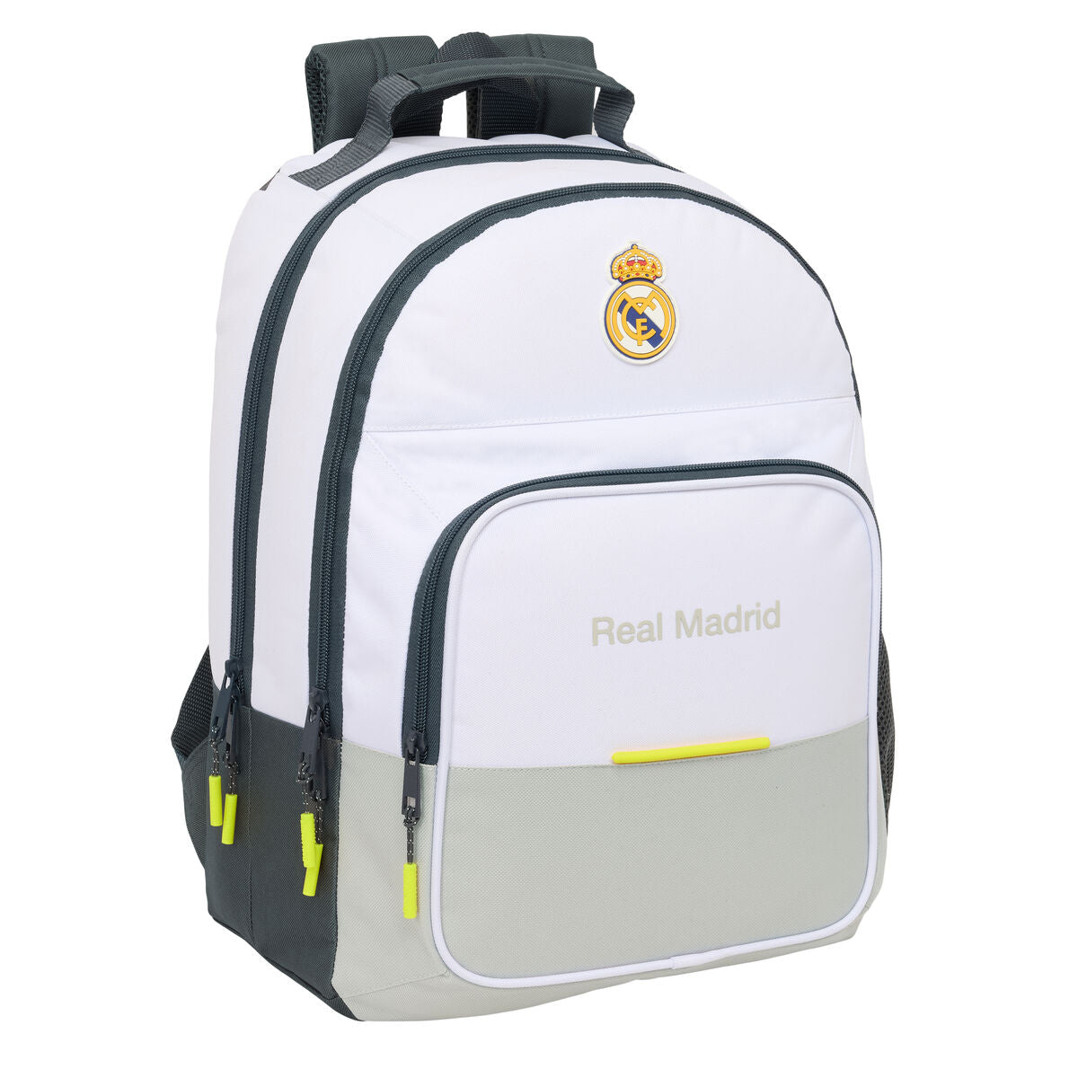 Skolryggsäck Real Madrid C.F. Vit 32 x 42 x 16 cm-Kontor och Kontorsmaterial, Skol- och utbildningsmaterial-Real Madrid C.F.-peaceofhome.se