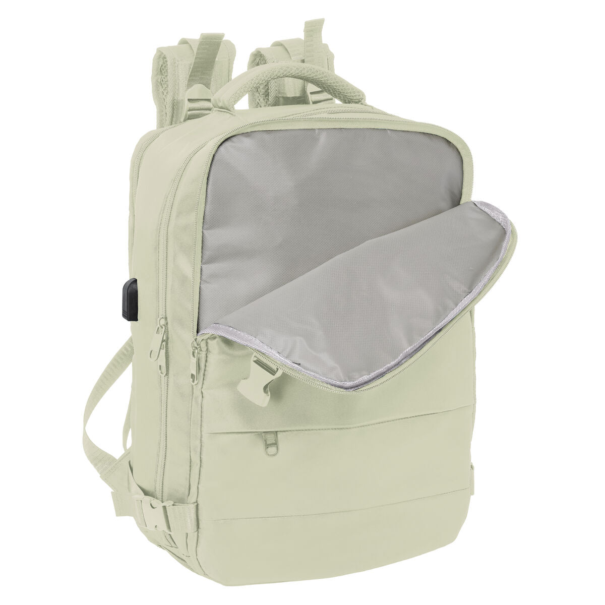 Skolryggsäck Safta Beige Beige-Kontor och Kontorsmaterial, Skol- och utbildningsmaterial-Safta-peaceofhome.se