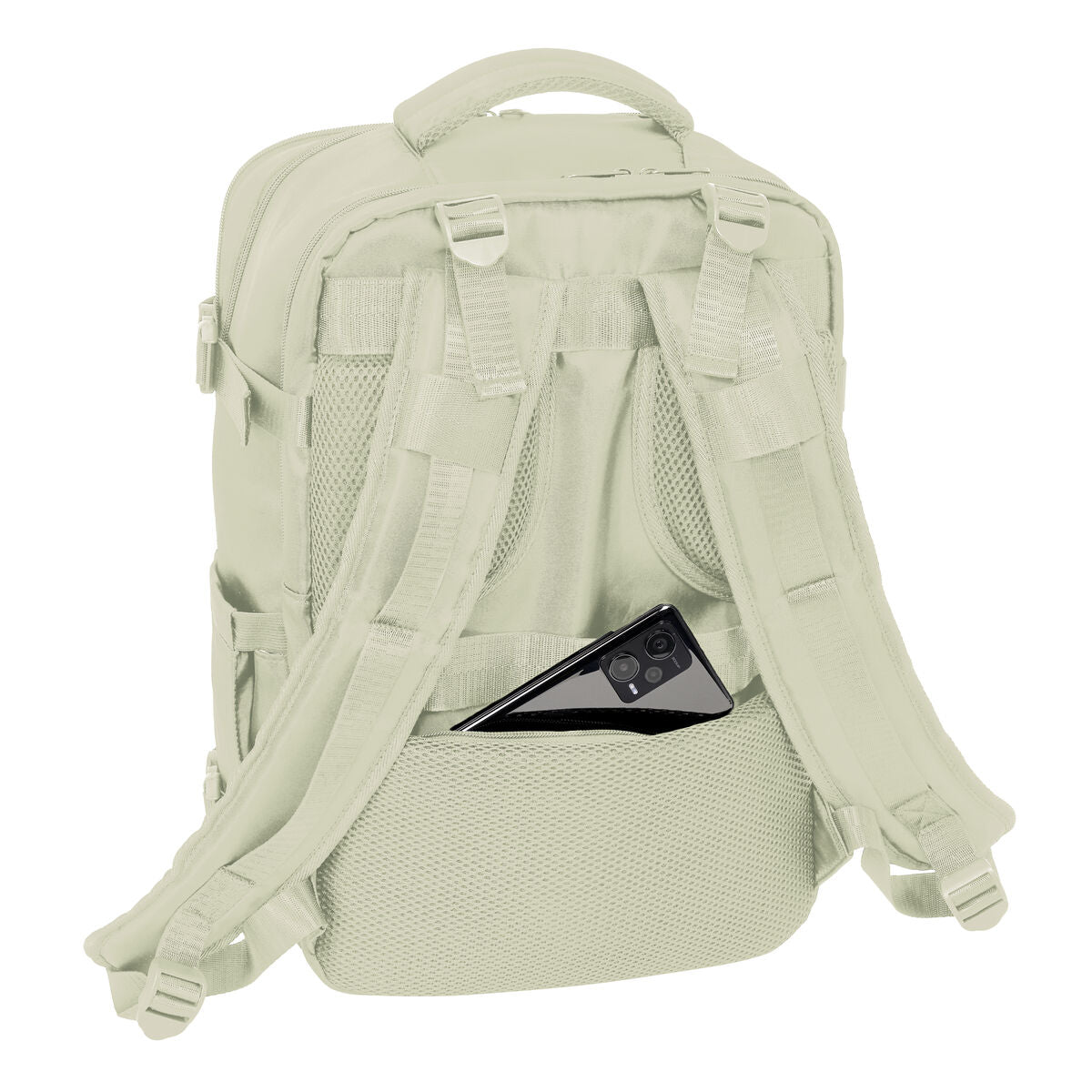 Skolryggsäck Safta Beige Beige-Kontor och Kontorsmaterial, Skol- och utbildningsmaterial-Safta-peaceofhome.se