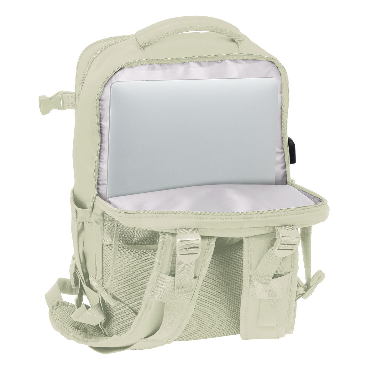 Skolryggsäck Safta Beige Beige-Kontor och Kontorsmaterial, Skol- och utbildningsmaterial-Safta-peaceofhome.se