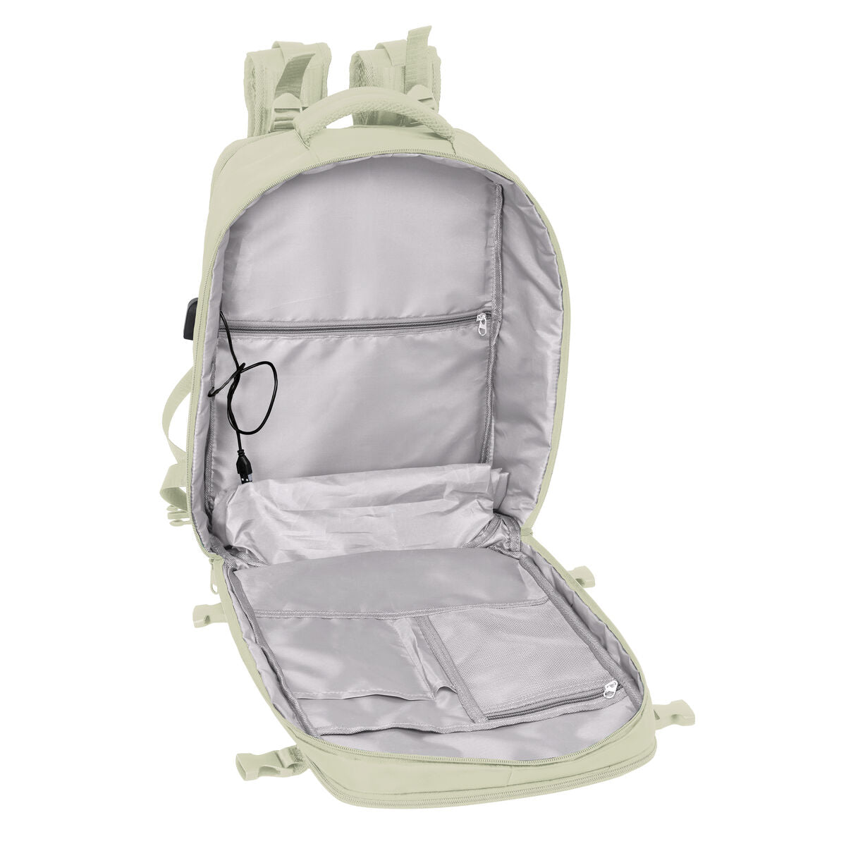 Skolryggsäck Safta Beige Beige-Kontor och Kontorsmaterial, Skol- och utbildningsmaterial-Safta-peaceofhome.se