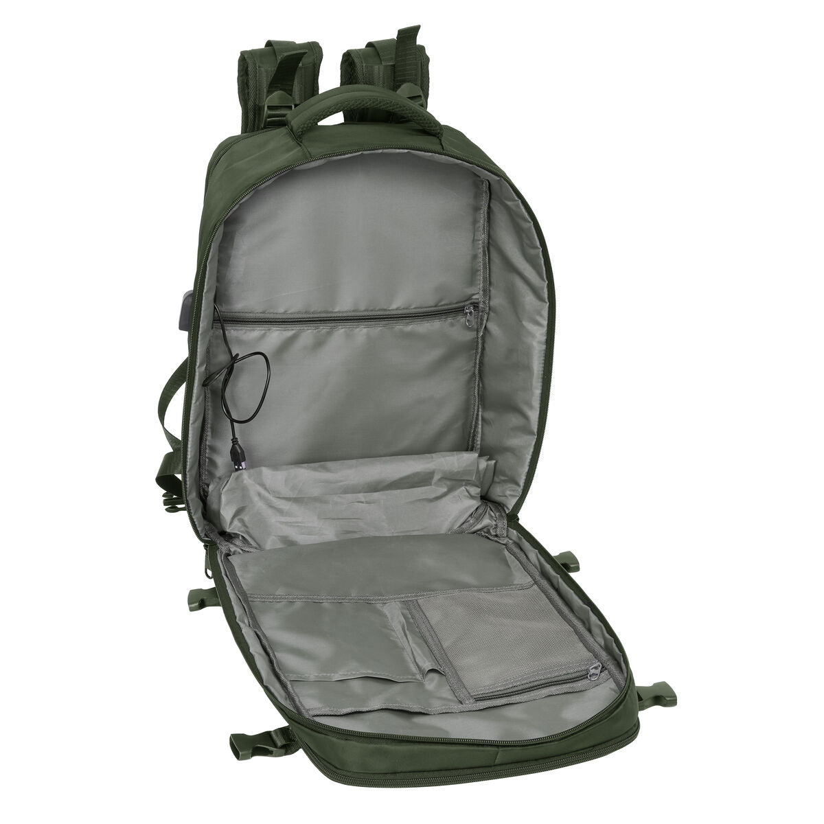 Skolryggsäck Safta Verde Armégrön-Kontor och Kontorsmaterial, Skol- och utbildningsmaterial-Safta-peaceofhome.se