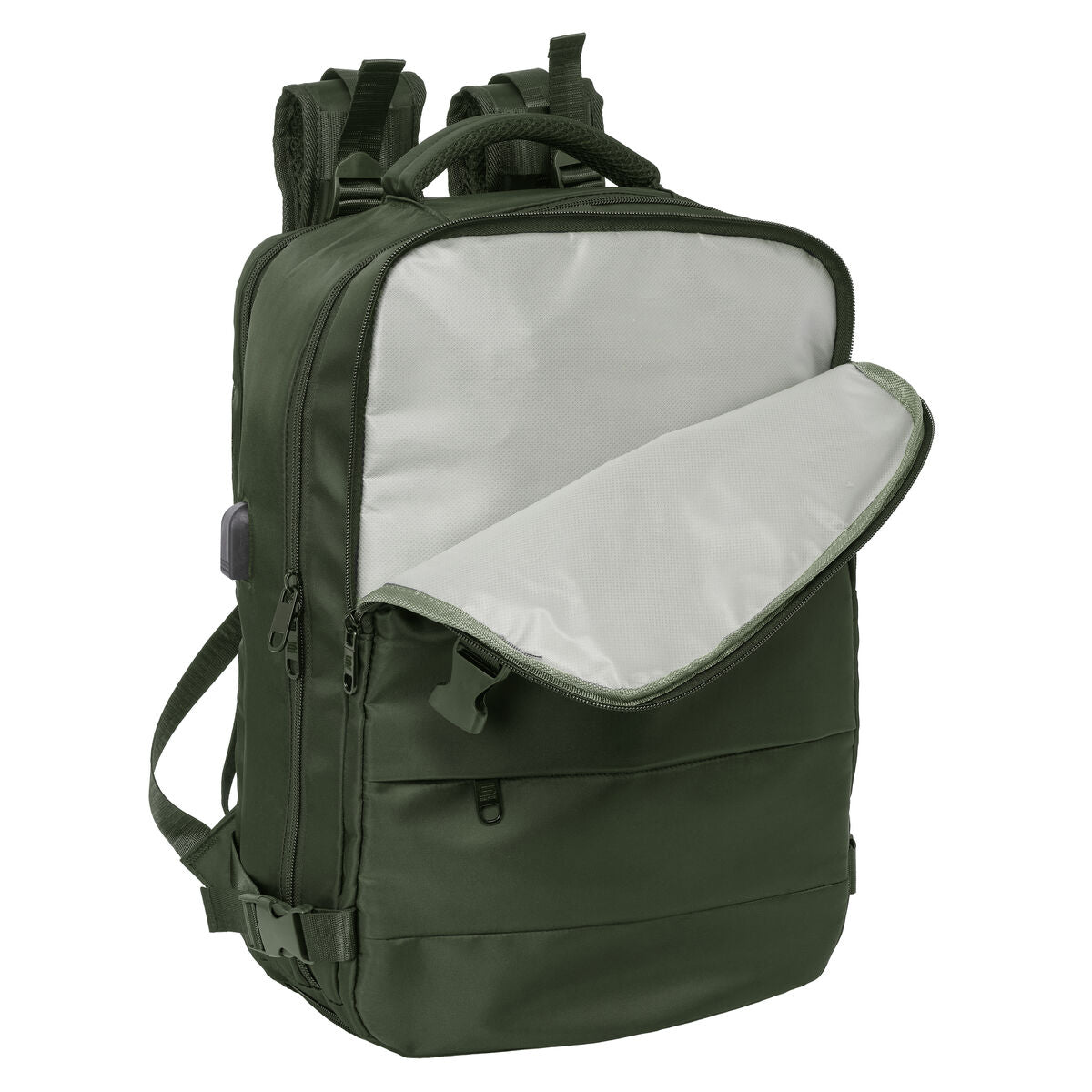 Skolryggsäck Safta Verde Armégrön-Kontor och Kontorsmaterial, Skol- och utbildningsmaterial-Safta-peaceofhome.se