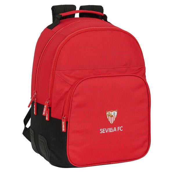 Skolryggsäck Sevilla Fútbol Club Svart Röd 32 x 42 x 15 cm-Kontor och Kontorsmaterial, Skol- och utbildningsmaterial-Sevilla Fútbol Club-peaceofhome.se