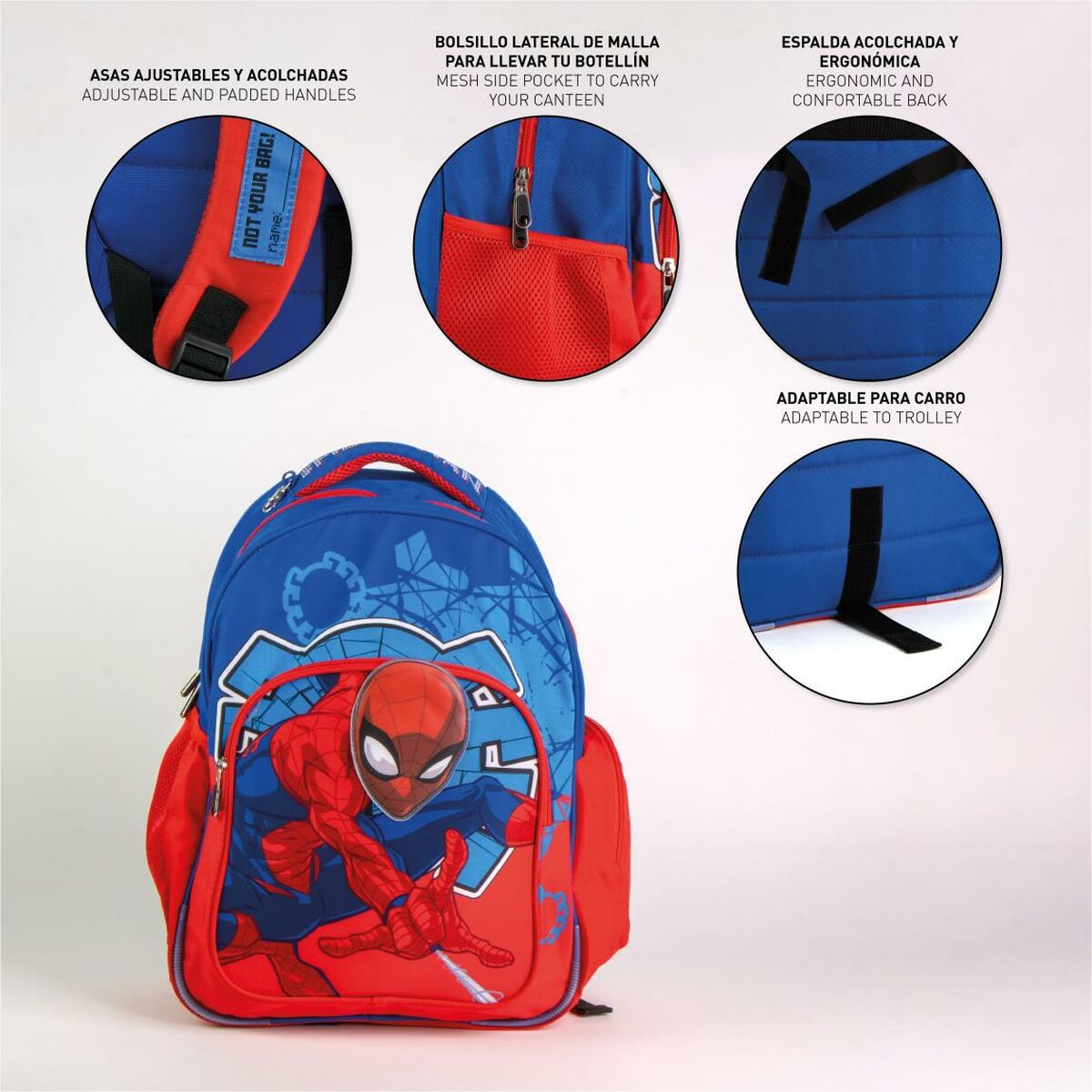 Skolryggsäck Spider-Man Blå 32 x 5,5 x 45 cm-Kontor och Kontorsmaterial, Skol- och utbildningsmaterial-Spider-Man-peaceofhome.se